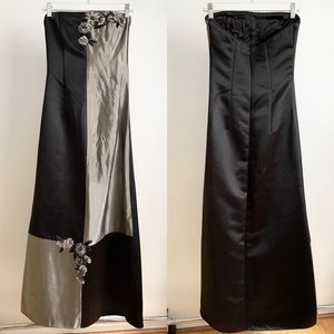 Vintage Floral, Maxi, Strapless Dress